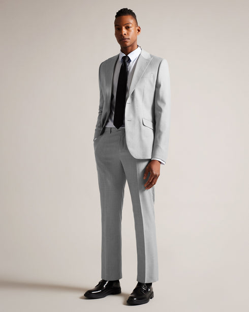 BYRONJ-Suits-A refined take on the classic suit, our BYRONJ blazer features single-breasted buttons and a peaked lapel. This style is perfect for layering over a crisp shirt and adding some panache to your weekday wardrobe. Blazer Virgin wool Peaked lapel Single breasted buttons Long sleeved Pockets Ty is 6'1" / 1.86m and wears Medium Pink in a Ted size 3- Ted Baker Romania